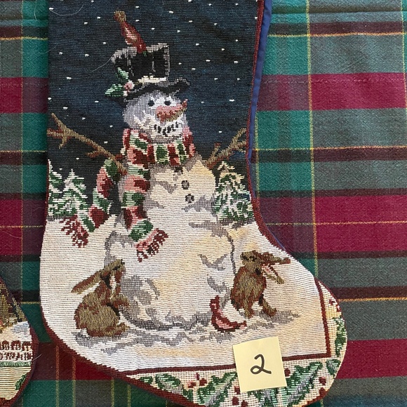 Woven Christmas stockings with hanger loop 5/$15 great for wine bags - Picture 4 of 15